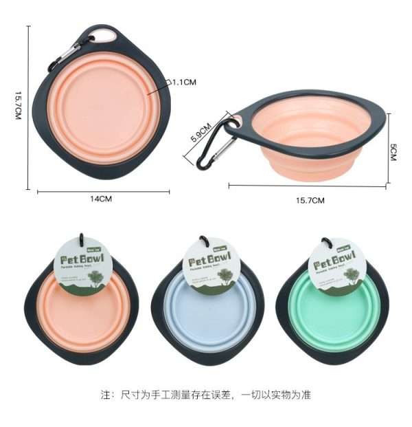 Foldable Pet Food Water Bowl Outdoor 5