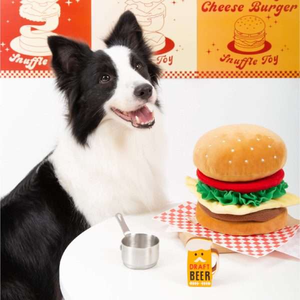 Poozpet Hamburger Pet Snffle Toys Smart Pet Toys 1