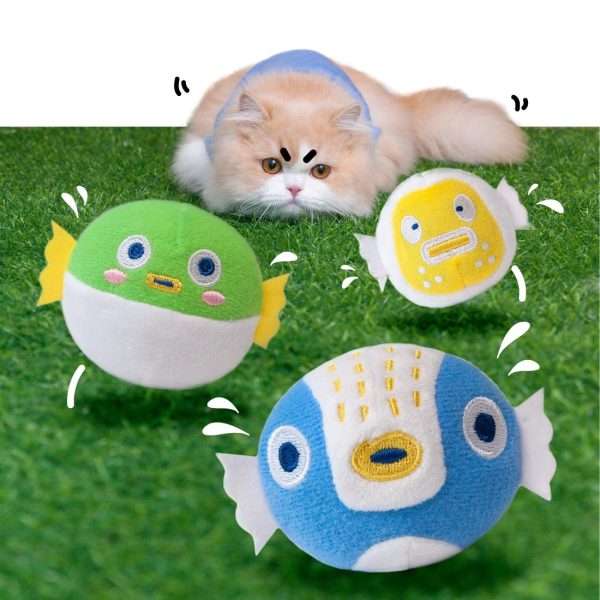 Poozpet Interactive Cat Toy Pufferfish Balls Catnip Cat Toys 5