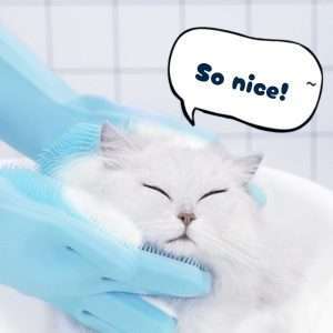 Pet washing gloves for baths showers massage 2