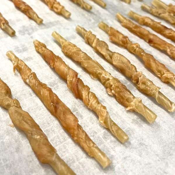 ViviNPaws homemade pet treats beef skin wrapped Chicken chew 2