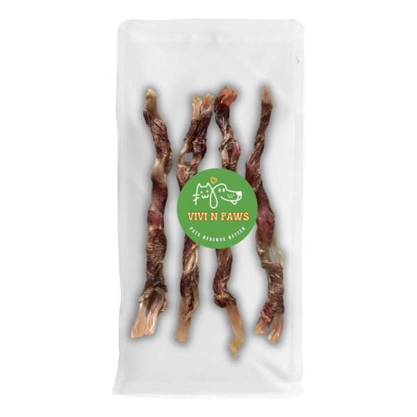 ViviNPaws homemade pet treats port tendon wrapped Chicken Duck chews dogs chews 1