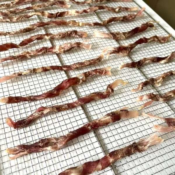 ViviNPaws homemade pet treats port tendon wrapped Chicken Duck chews dogs chews 1