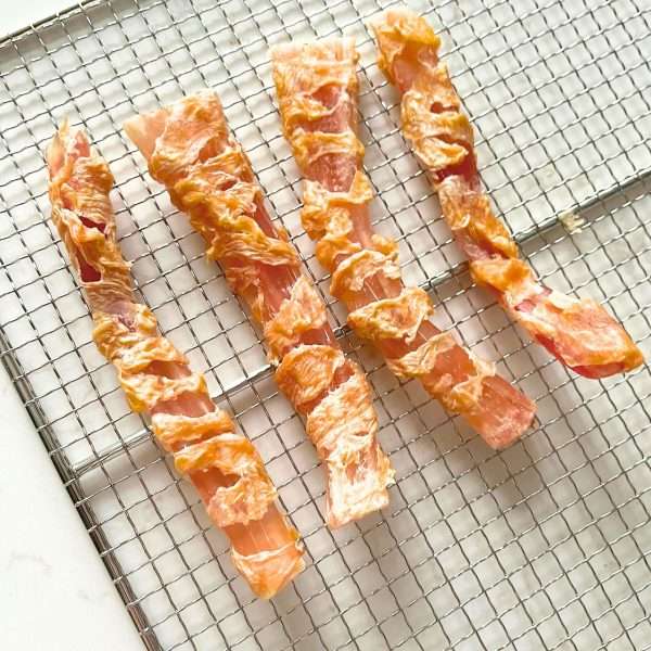Beef tendon wrapped Chicken Duck chews dogs chews 6